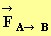 vecteur F A / B