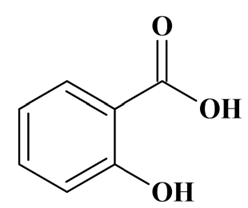 acide salicylique :  acide 2-hydroxybenzoque