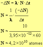 N = 4,2 E10 atomes