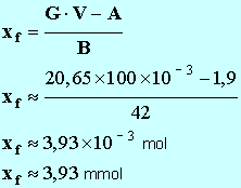 xf = 3,93 mmol