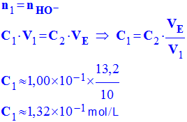 C1 = 0,132 mol / L