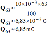 Q 63 = 6,85 mC