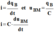 i = C . duBM / dt
