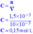 C = 0,15 mol / L