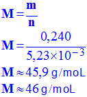 M = 46 g / mol
