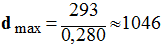 d max = 1046