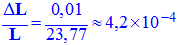 incertitude relative : 4,2 E-4