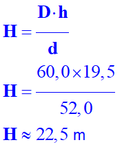 H = 22,5 m