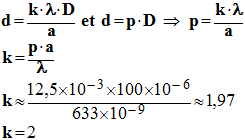 k = 2