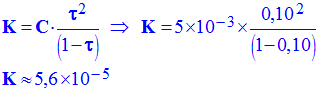 K = 1,6 E-5