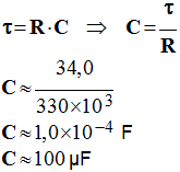 C = 100 microfarad