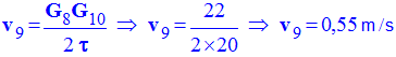 v 9 = 0,55 m / s