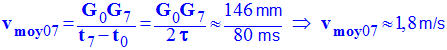 v moy07 = 1,8 m / s