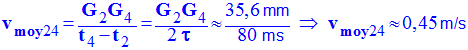 v moy24 = 0,45 m / s