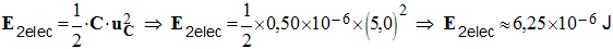 valeur de E 2elec = 6,25 E-6 J