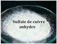sulfate de cuivre II anhydre (blanc)