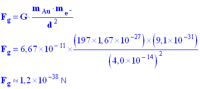 Fg = 1,2 E-38 N