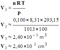 V3 = 2,40 E3 cm3