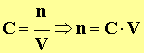 n = C . V