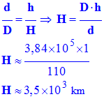 H = 3,5 E3 km