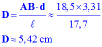 D = 5,42 cm