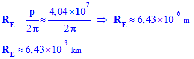 RE = 6,43 E3 km