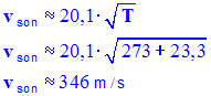 v son = 346 m / s