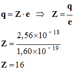 Z = 16