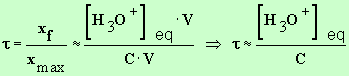expression du taux d'avancement