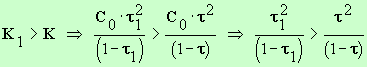 expressions de K1 et K