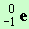 e ( 0, -1)