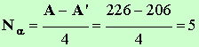 N alpha = 5