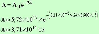 A = 3,71 E14 Bq