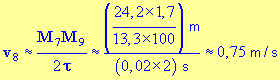 v8 = 0,75 m / s
