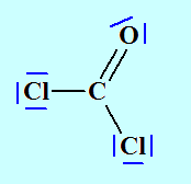 mol�cule de phosg�ne : sch�ma de Lewis