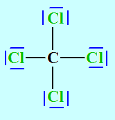t�trachlorure de carbone : sch�ma de Lewis