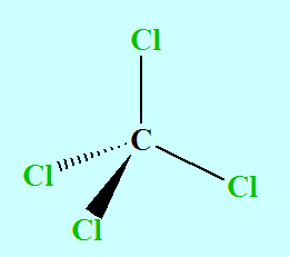 t�trachlorure de carbone : repr�sentation de Cram