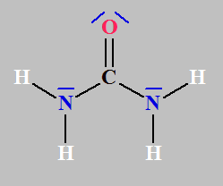 mol�cule d'ur�e :sch�ma de Lewis