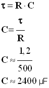 C = 2400 microfarad