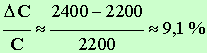 DC / C = 9,1 %