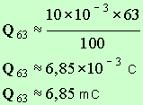 Q (63) = 6,85 mC