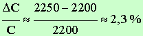 DC / C = 2,3 %