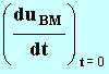 du BM /dt (t = 0)