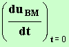 duBM / dt (t = 0)