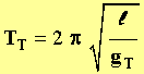 p�riode des oscillations du pendule simple sur la Terre