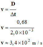 v = 3,4 E2 m / s