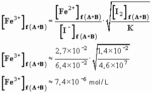 C (Fe3+) = 7,4 E-6 mol / L