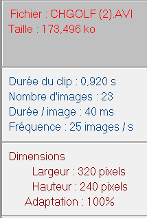 proprits du clip