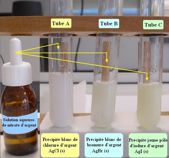 expriences avec le nitrate d'argent