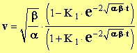 v = f (t)